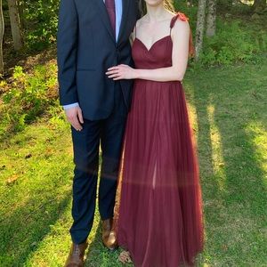 Revelry Serenity Dress, Tulle, Cabernet, size 2